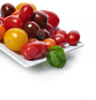 Royalty Free Photo of a Plate of Tomatoes