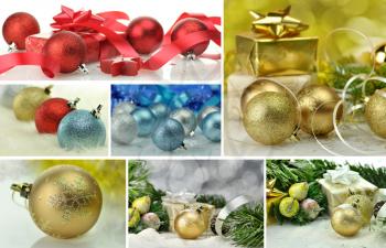christmas decoration collage 