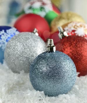 Colorful Christmas Decorations,Close Up
