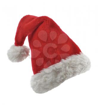 Santa Claus Red Hat Isolated On White Background