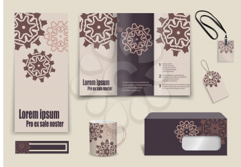 Set of presentation flyer design. Vector illustration
