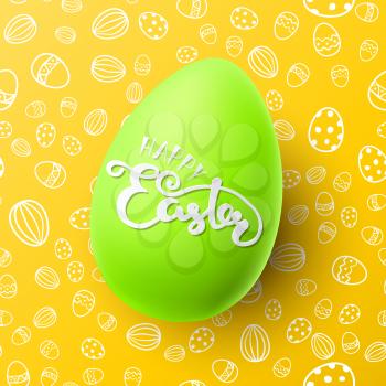 Easter vector illustration with egg for presentation