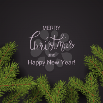 Holiday Vector Lettering background. Merry Christmas concept illustration