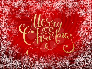 Holiday Vector Lettering background, Merry Christmas concept