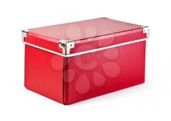 Red box on white background 