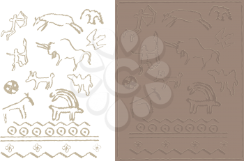 Royalty Free Clipart Image of Hieroglyphics