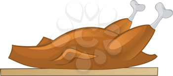 Royalty Free Clipart Image of Roast Chicken