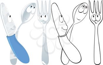 Royalty Free Clipart Image of Cutlery