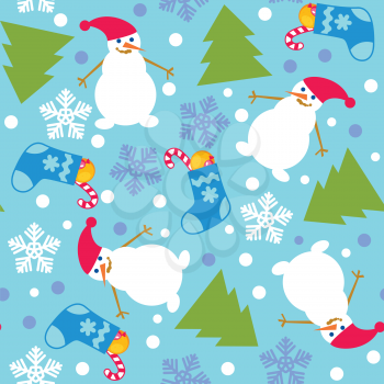 Christmas seamless background
Four color variants on different layers