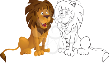 Caroon leon. Outline and color