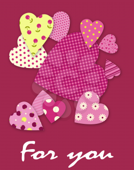 Heart of the patterns - valentine day background.
EPS10. Contains transparent objects used for shadows drawing.