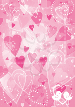 Heart valentines day background with frame.
EPS10. Contains transparent objects. Cropped using clipping mask.