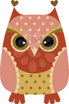 Funny cartoon owl