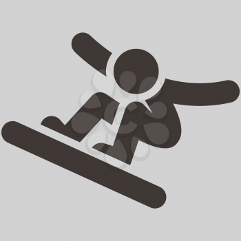 Winter sport icon - snowboard icon