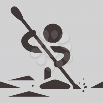 Summer sports icon - Rowing and Canoeing icons