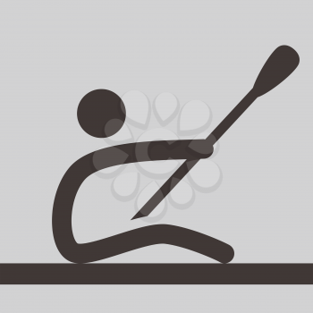 Summer sports icons - Rowing and Canoeing icon
