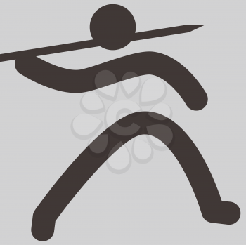 Summer sports icons set -  Javelin throw icon