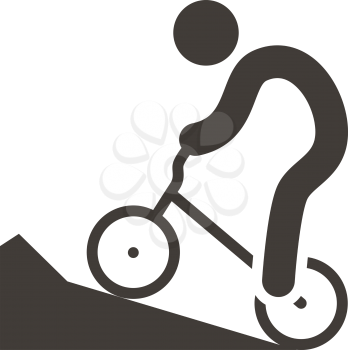 Summer sports icons set - cycling BMX icon
