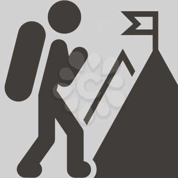 Extreme sports icon set - mountaineering icon
