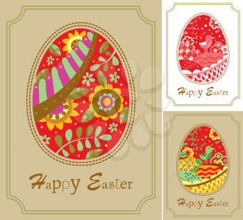 Three easter card - background for Easter greeting card