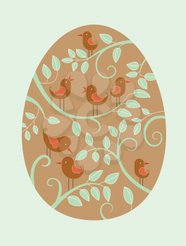 Easter egg - background for Easter greeting card