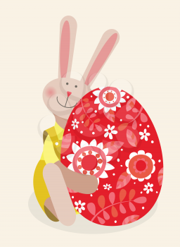 Rabbit with Easter egg