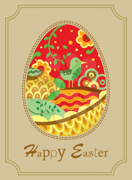 Easter egg - abstract background for Easter celebration card