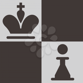 Chess icon - chess king and pawn