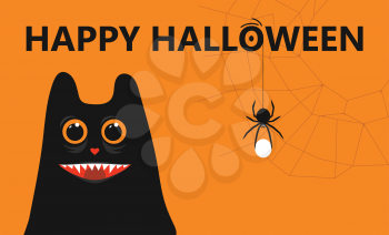 Happy Halloween - vector background invitation