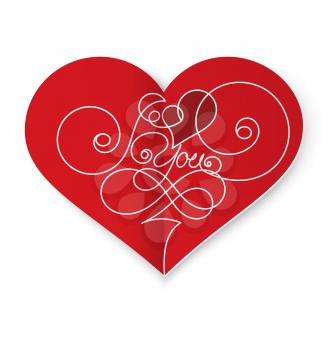 Royalty Free Clipart Image of a Heart Shaped Card