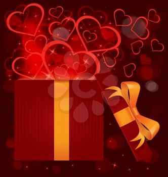 Royalty Free Clipart Image of a Valentine's Day Present