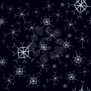Royalty Free Clipart Image of an Abstract Snowflakes Background