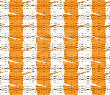 Seamless stylish geometric background. Modern abstract pattern. Flat textured design.Textured ornament with orange and white vertical stripes.