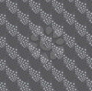 Seamless stylish geometric background. Modern abstract pattern. Flat monochrome design.Monochrome pattern with black and gray dot clusters on dark gray.