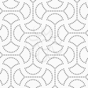 Abstract geometric background. Gray seamless pattern. Monochrome texture.Dotted circle pin will with connector.