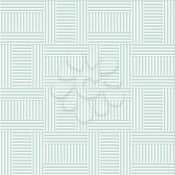 White 3D with colors green striped T shapes.Abstract geometrical background. Pattern with cut out paper effect and realistic shadows.