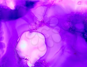 Light purple smooth faint flow.Colorful background hand drawn with bright inks and watercolor paints. Color splashes and splatters create uneven artistic modern design.