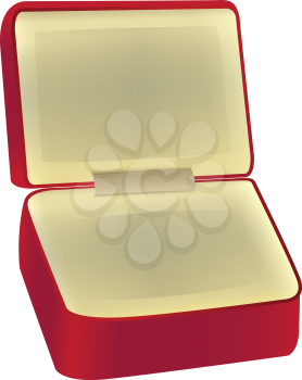 Royalty Free Clipart Image of an Empty Ring Box