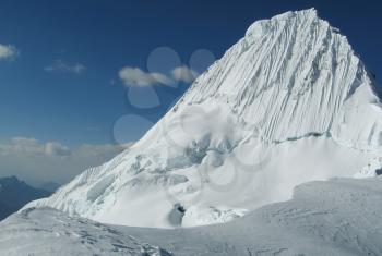 Royalty Free Photo of Alpamayo Mountain Peak in the Cordilleras