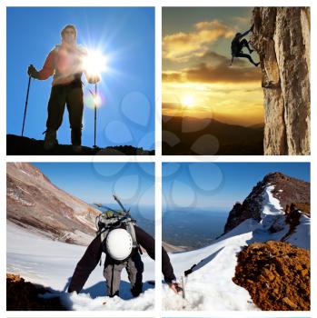 Royalty Free Photo of a Climbing Collage