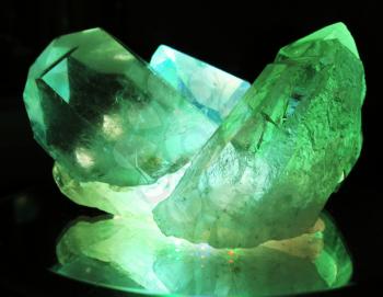 Royalty Free Photo of a Green Mountain Crystal