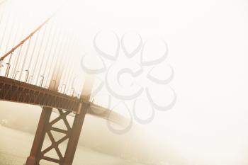 Royalty Free Photo of the Golden Gate Bridge in Fog