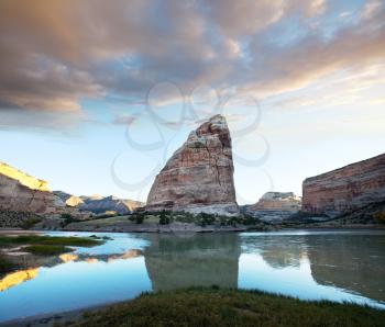 Royalty Free Photo of Green River in Dinosaur National Park, USA