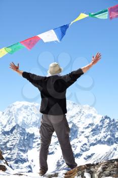 Royalty Free Photo of a Climber at the Himalayan Mountains