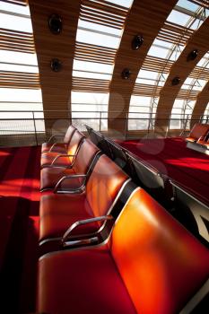 Royalty Free Photo of Seating in an Airport