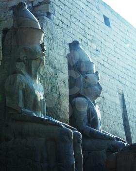 Royalty Free Photo of Statues in Luxor, Eqypt