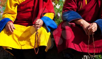Royalty Free Photo of Two Monks in Mongolia