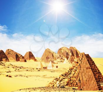 Royalty Free Photo of Meroe Pyramids in Sudan