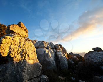 Royalty Free Photo of  Sierra Del Torcal Mountains in Spain