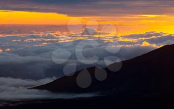 View from Haleakala  on Hawaii island of Maui